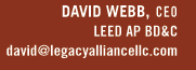 DAVID WEBB, CEO