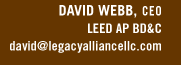 DAVID WEBB, CEO